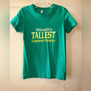 Worlds Tallest Leprechaun Funny Irish St Patricks Day Women Slim Fit Junior Tee